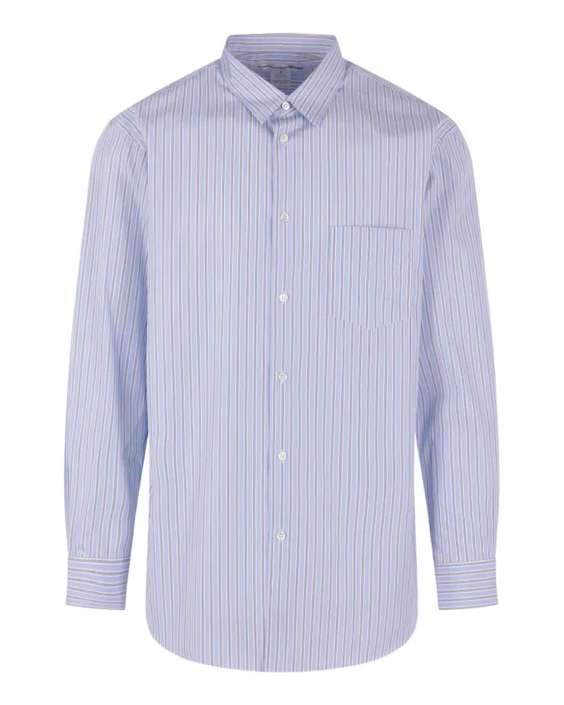 Comme des Garçons striped-pattern shirt - Blau Blau