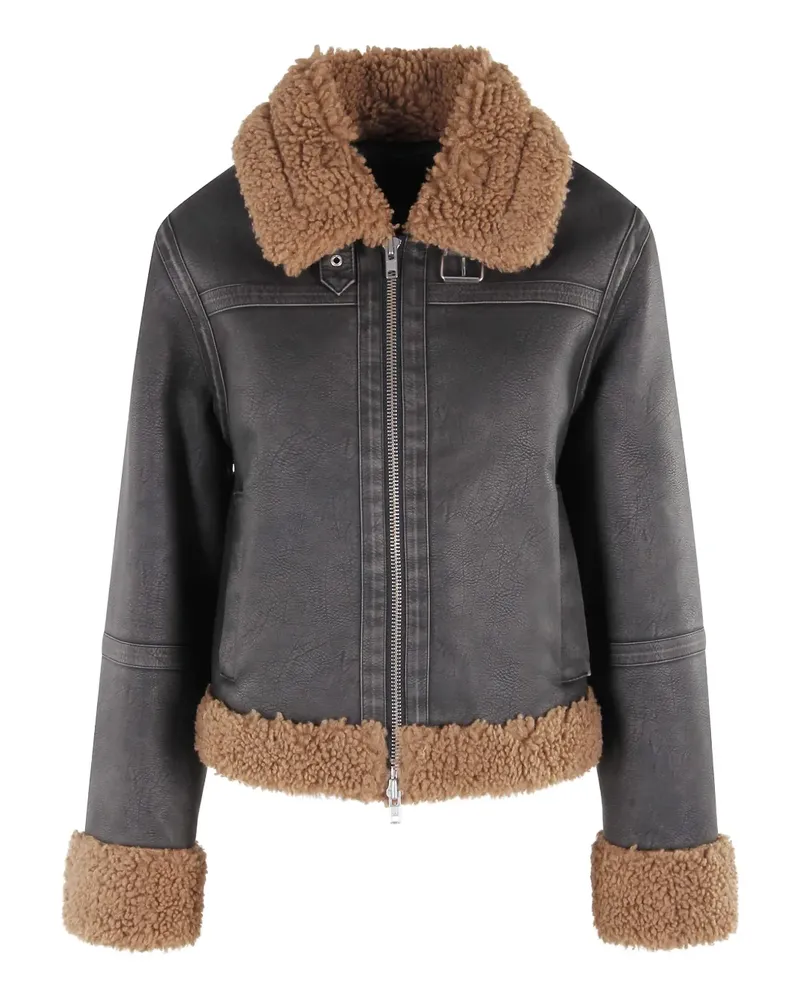 STAND Lorelle Jacke aus Faux Shearling - Braun Braun
