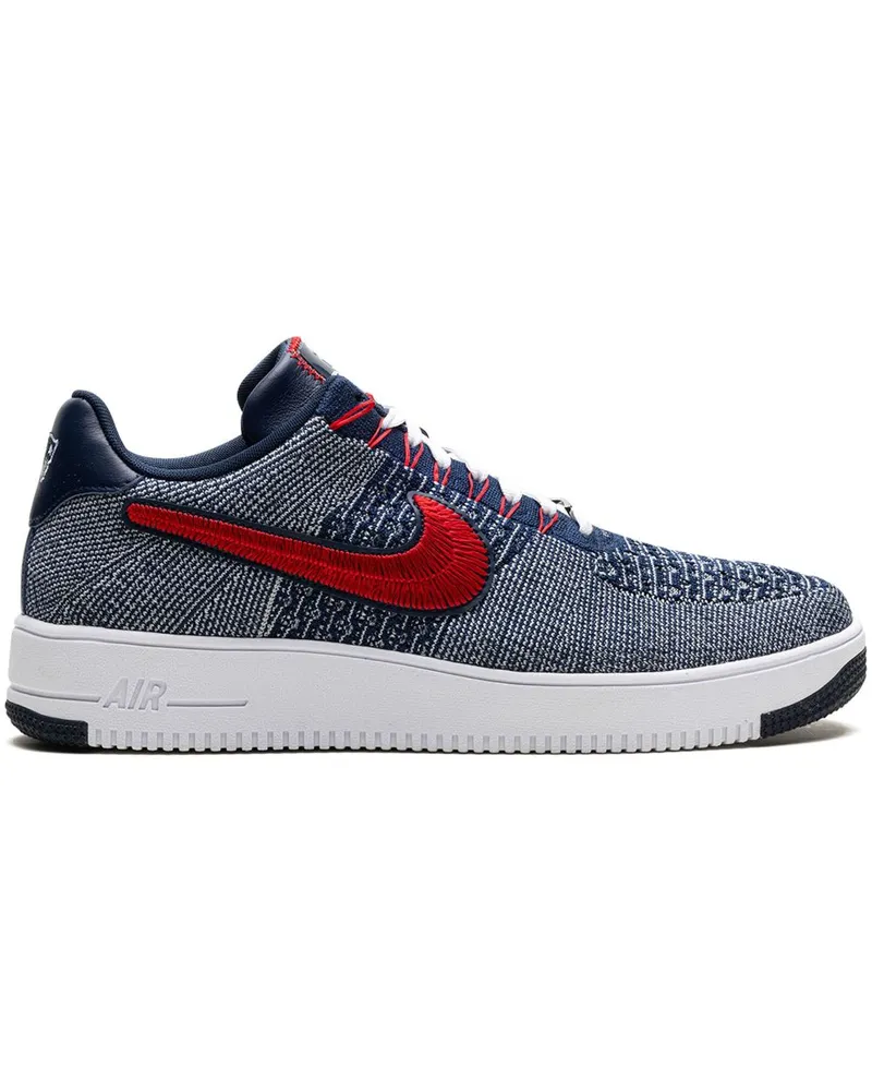 Nike Air Force 1 Ultra Flyknit Low "Patriots Robert Kraft Wolf Grey" Sneakers - Blau Blau