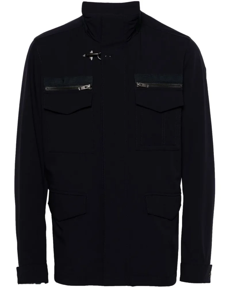 Fay Field Hemdjacke mit Stretchanteil - Blau Blau