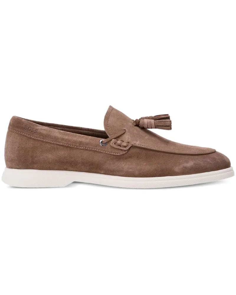 HUGO BOSS Loafer aus Wildleder mit Quasten - Braun Braun