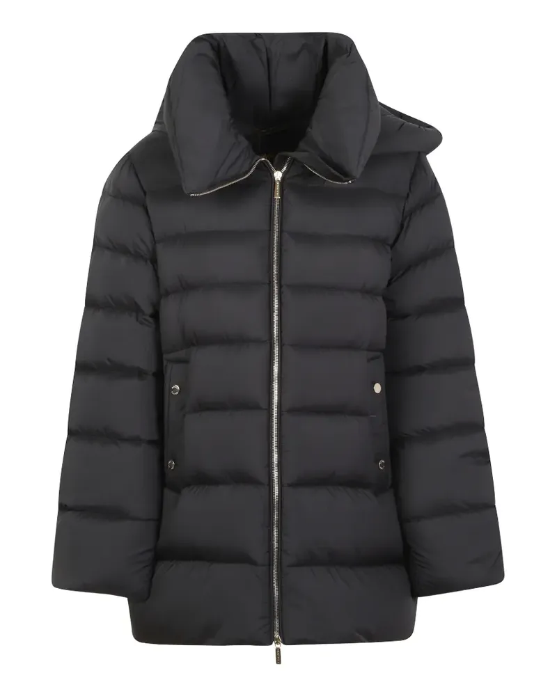 MOORER quilted hooded jacket - Schwarz Schwarz