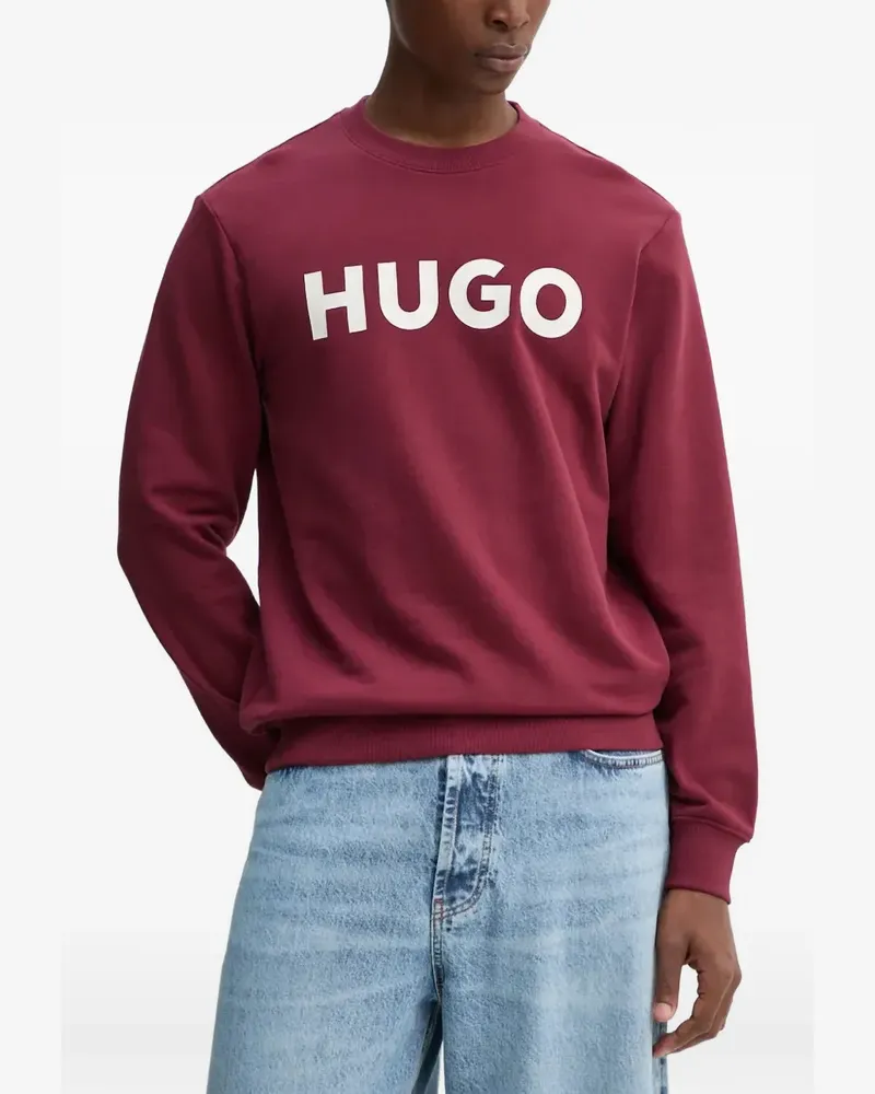HUGO BOSS logo-print crew-neck sweater - Rot Rot