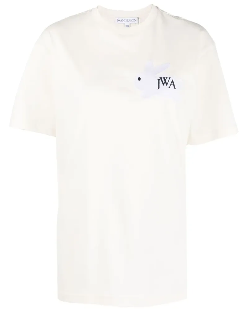 J.W.Anderson T-Shirt mit Logo-Stickerei - Nude Nude