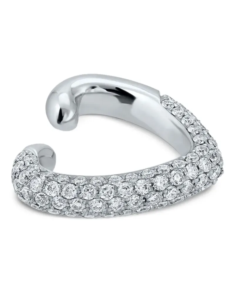 ANITA KO 14kt Heart Ear Cuff aus Weißgold mit Diamanten - Silber Silber