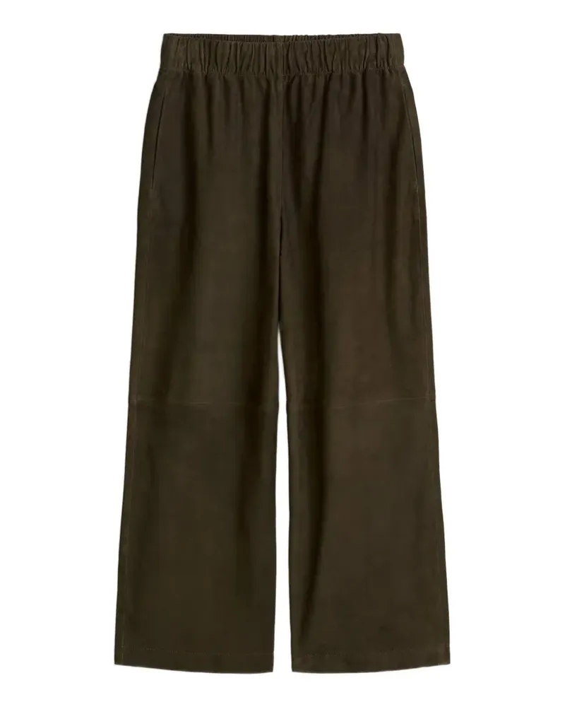 Marc O'Polo elasticated suede trousers - Braun Braun
