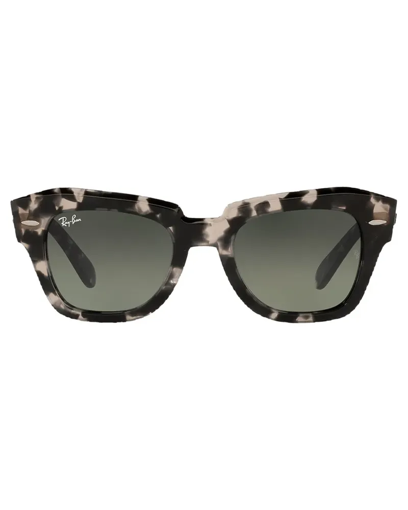 Ray Ban Eckige State Street Sonnenbrille - Schwarz Schwarz