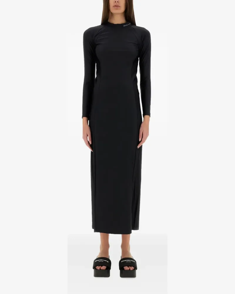 Alexander Wang logo-detail maxi dress - Schwarz Schwarz