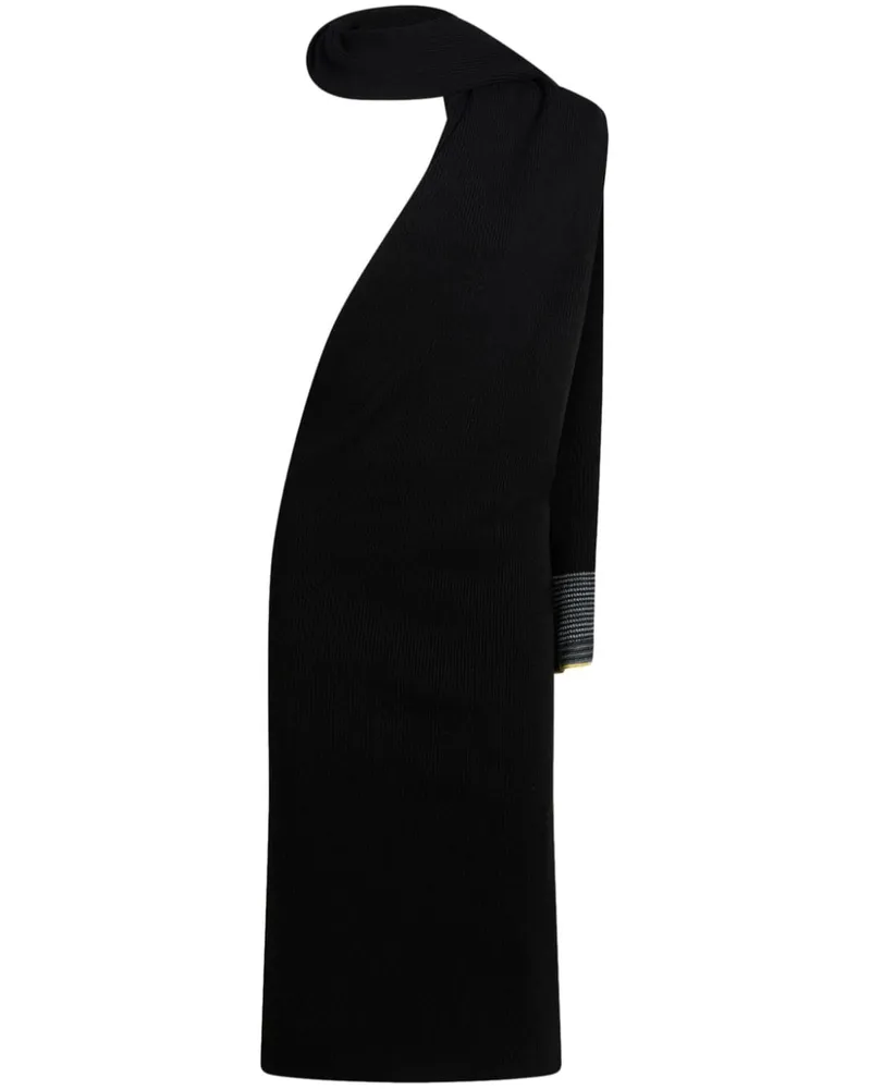Etro Midikleid aus geripptem Strick - Schwarz Schwarz