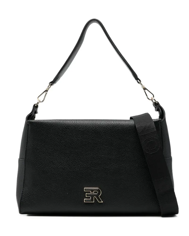 Ermanno Scervino Kleine Victoria Schultertasche mit Logo-Schild - Schwarz Schwarz