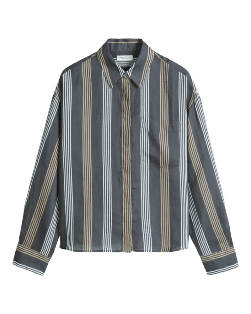 Marc O'Polo Gestreifte Bluse - Grau Grau
