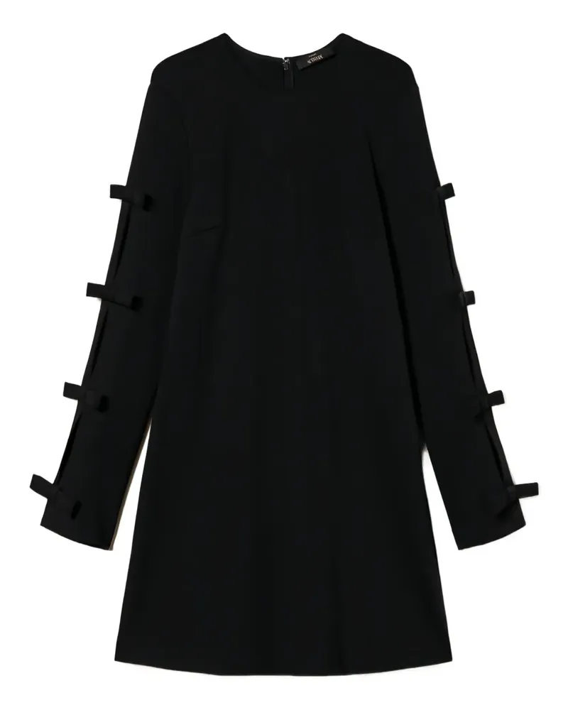 Twin-Set Minikleid mit Puffärmeln - Schwarz Schwarz