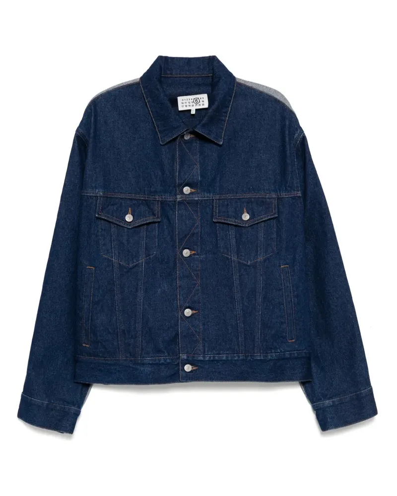 Maison Margiela Jeansjacke mit Patches - Blau Blau