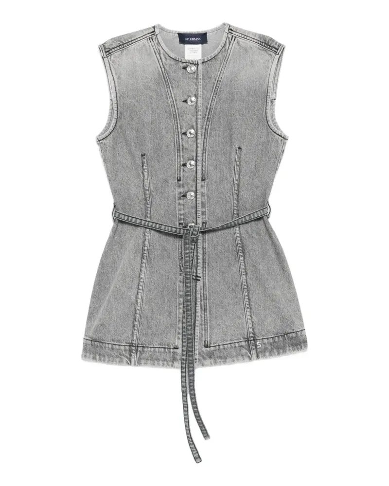 SPORTMAX belt-detail vest - Grau Grau