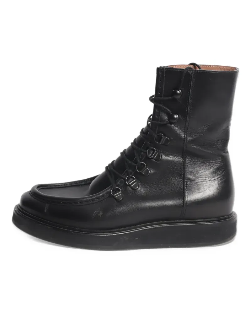 LEGRES College leather lace-up boots - Schwarz Schwarz