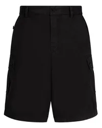 Dolce & Gabbana Cargo-Shorts mit Logo-Schild Schwarz