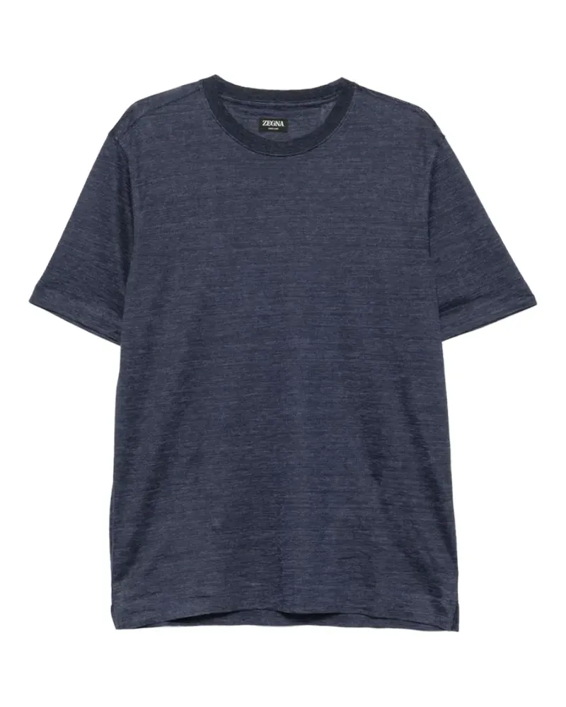 Ermenegildo Zegna T-Shirt mit meliertem Effekt - Blau Blau