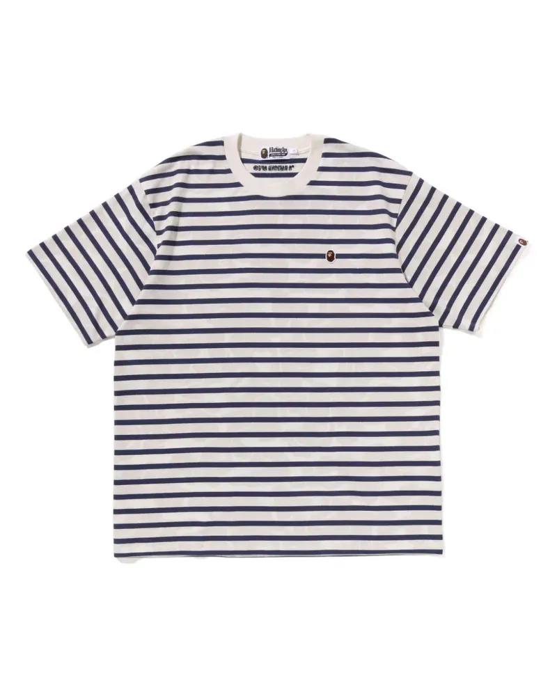 BAPE horizontal-striped T-shirt - Nude Nude