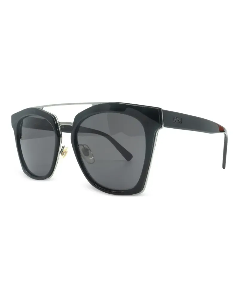 MCM Sonnenbrille mit eckigem Gestell - Schwarz Schwarz