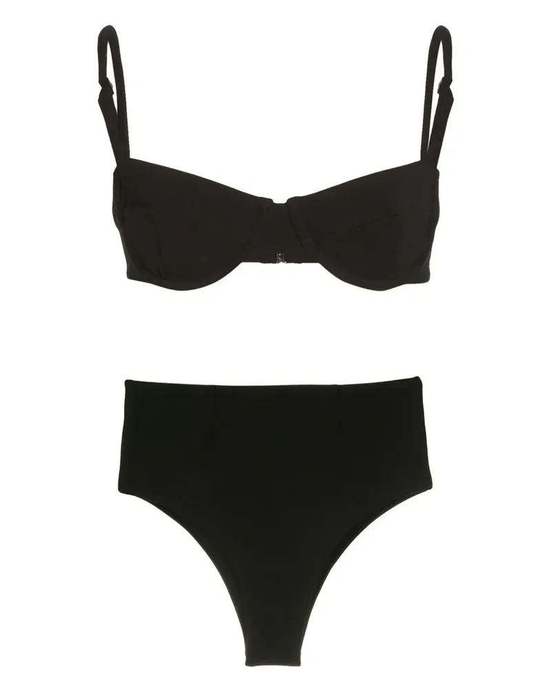Haight Bügel-Bikini mit hohem Bein - Schwarz Schwarz
