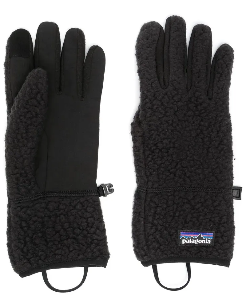 Patagonia Handschuhe mit Logo-Patch - Schwarz Schwarz