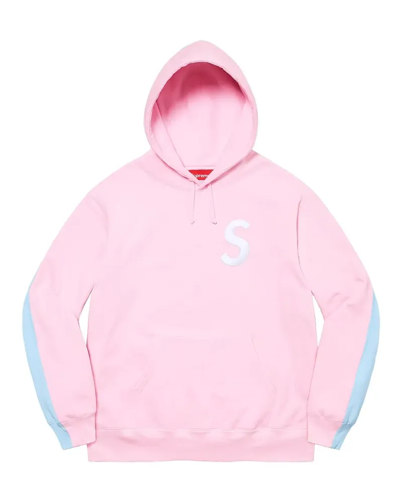 Supreme Being embroidered S-logo hoodie - Rosa Rosa