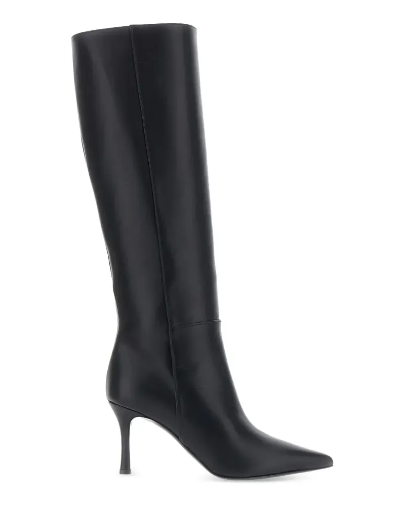 Pollini Kniehohe Aria Stiefel mit spitzer Kappe - Schwarz Schwarz