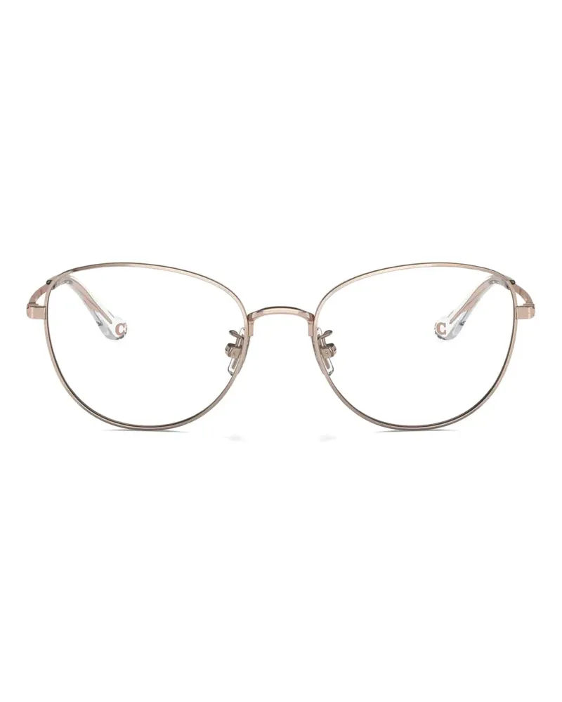 Coach Cat-Eye-Brille mit Logo-Schild - Gold Gold