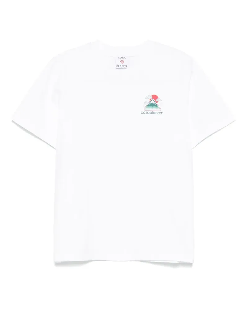 Casablanca Paris T-Shirt aus Bio-Baumwolle - Weiß Weiß