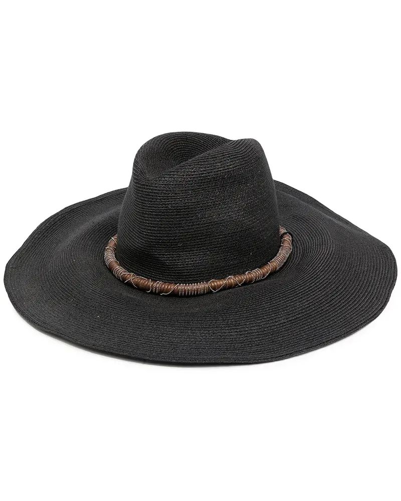 Brunello Cucinelli Fedora mit breiter Krempe - Schwarz Schwarz