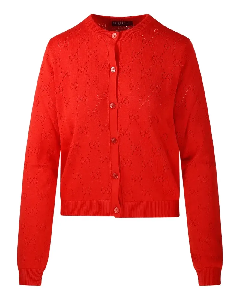 Gucci GG motif silk cardigan - Rot Rot