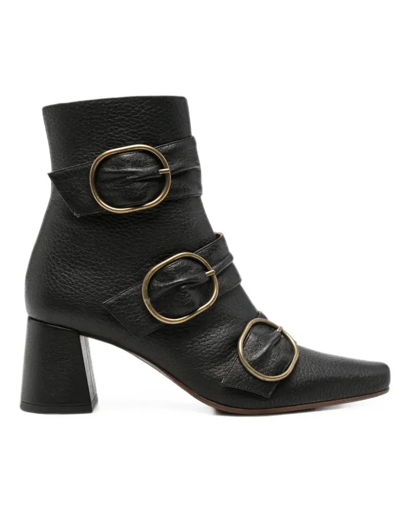 Chie Mihara triple buckle-strap ankle boots - Schwarz Schwarz