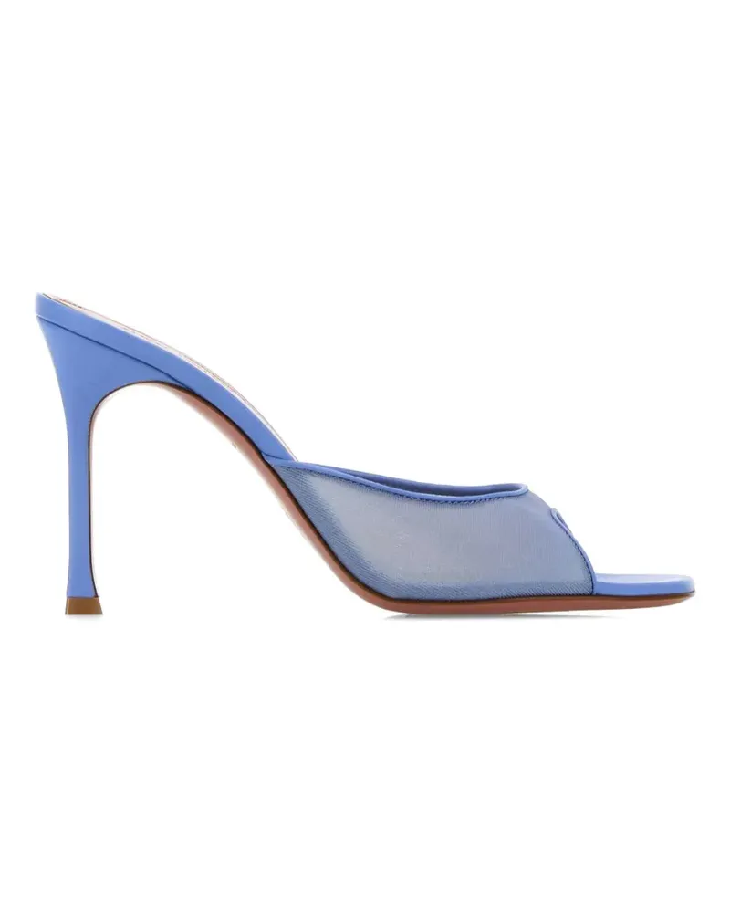 Amina Muaddi Alexa 95 mesh mules - Blau Blau
