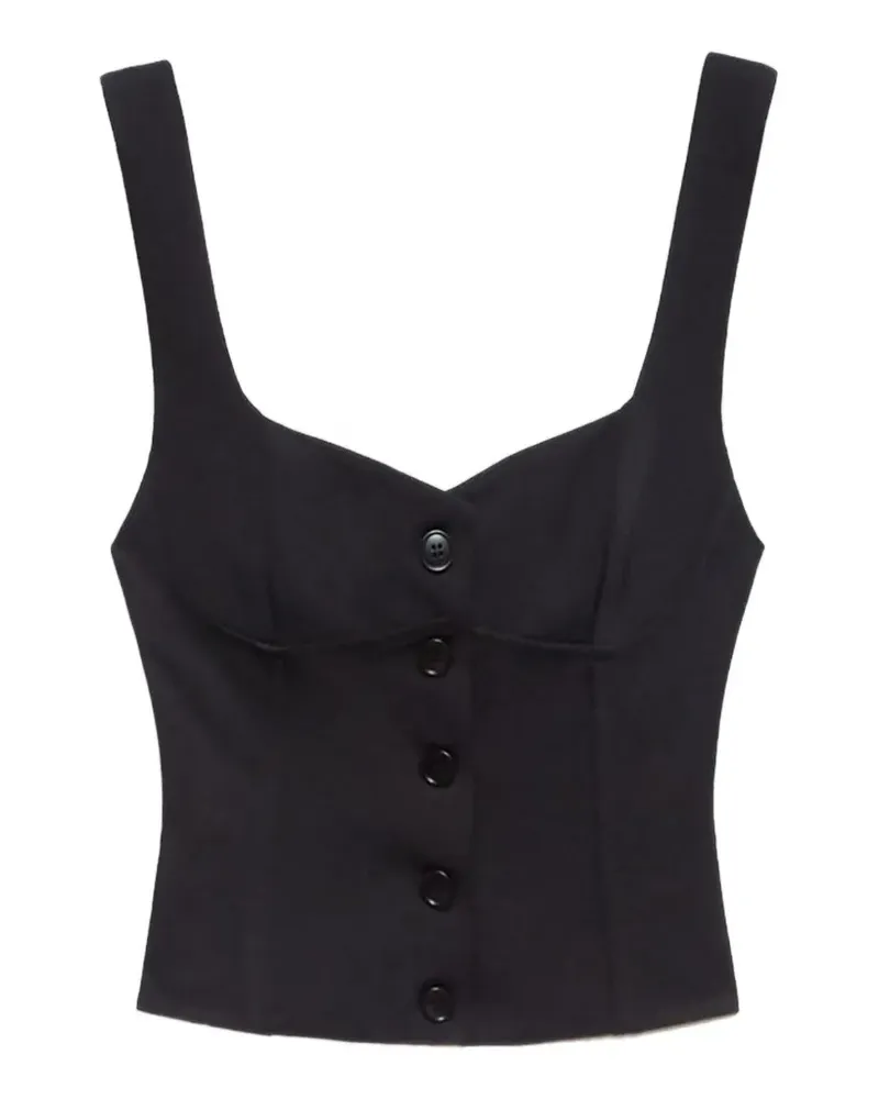 Aniye By Dina Bustier-Top mit Knöpfen - Schwarz Schwarz