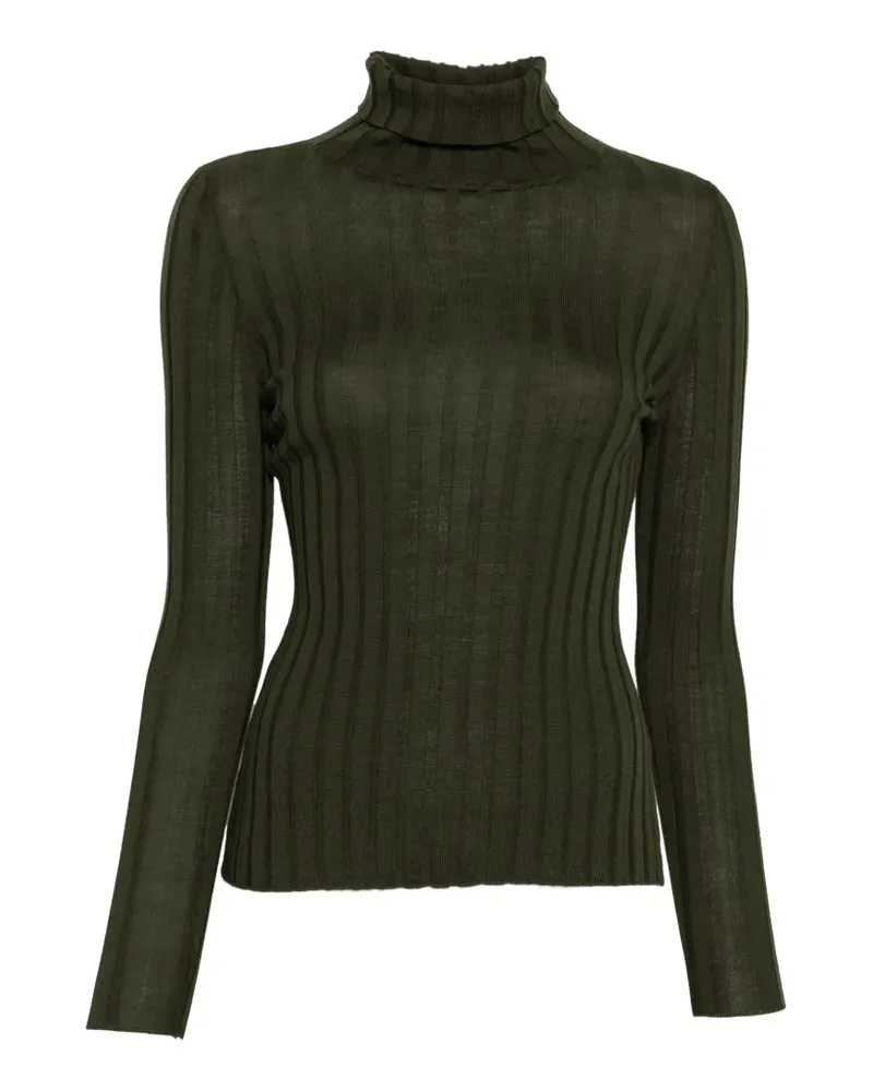 Hugenberg Gerippter Rollkragenpullover - Grün Grün