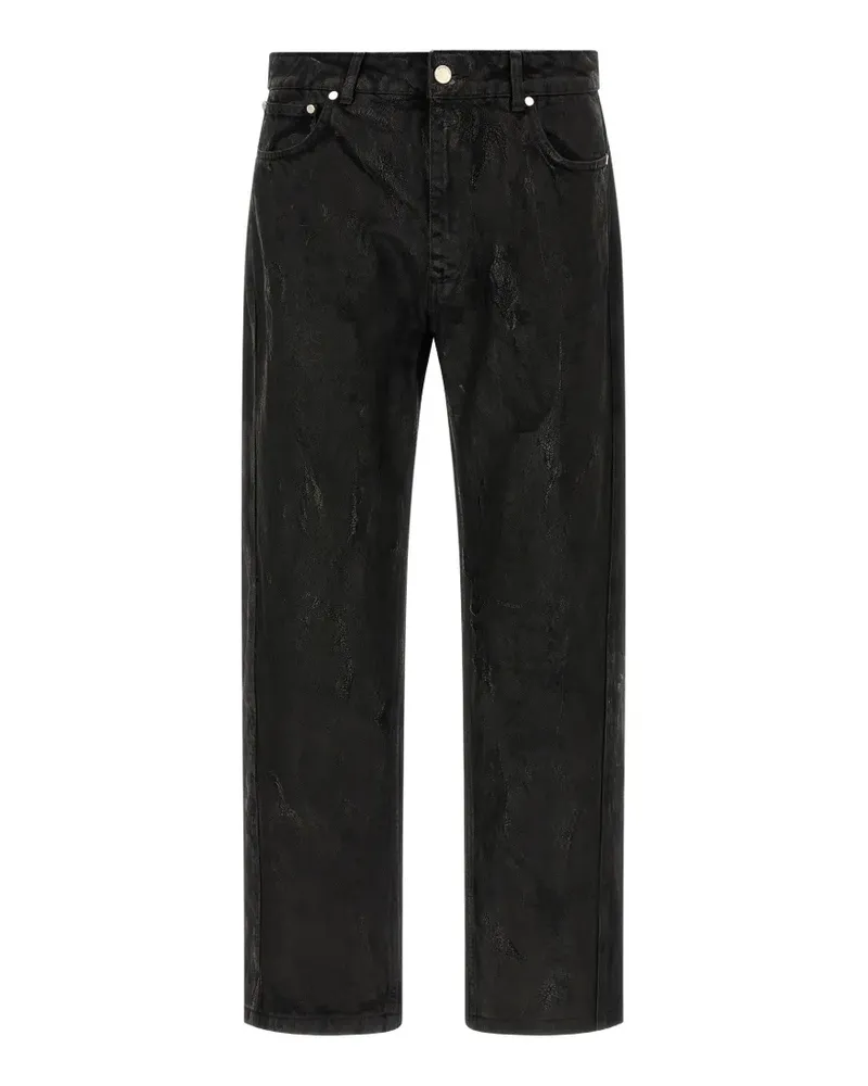 44 LABEL GROUP craquelé-effect jeans - Schwarz Schwarz