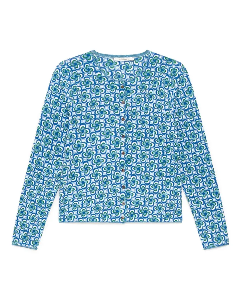 Maliparmi printed crew-neck cardigan - Blau Blau