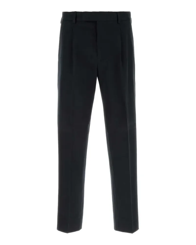 Ermenegildo Zegna Straight-Leg-Hose mit Falten - Schwarz Schwarz