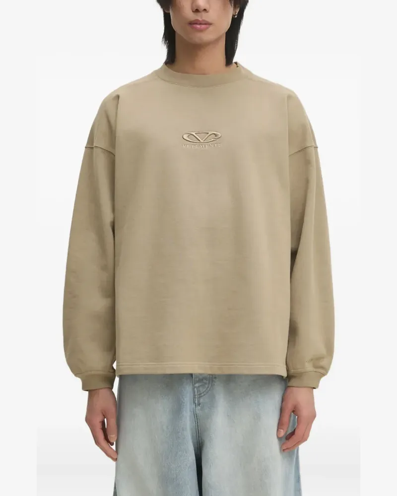 VETEMENTS Sweatshirt mit Logo-Stickerei - Nude Nude