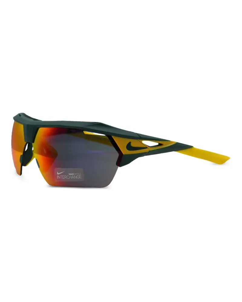 Nike Hyperforce Sonnenbrille mit geometrischem Gestell - Grün Grün