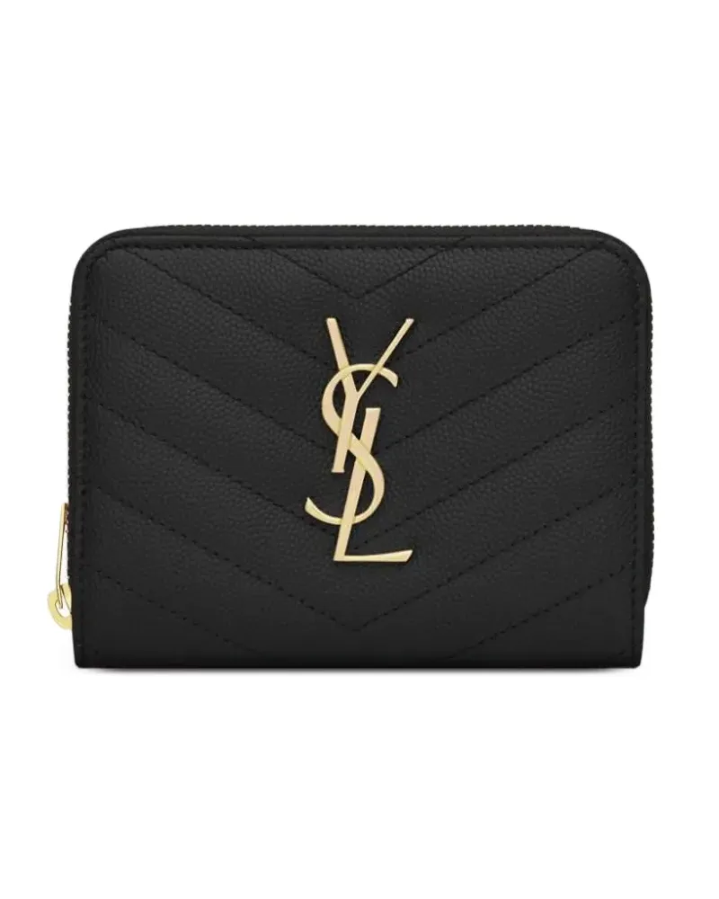 Saint Laurent Gestepptes Cassandre Portemonnaie - Schwarz Schwarz
