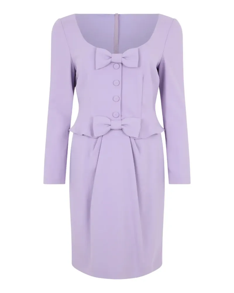 Moschino bow-detail peplum-waist mini dress - Violett Violett