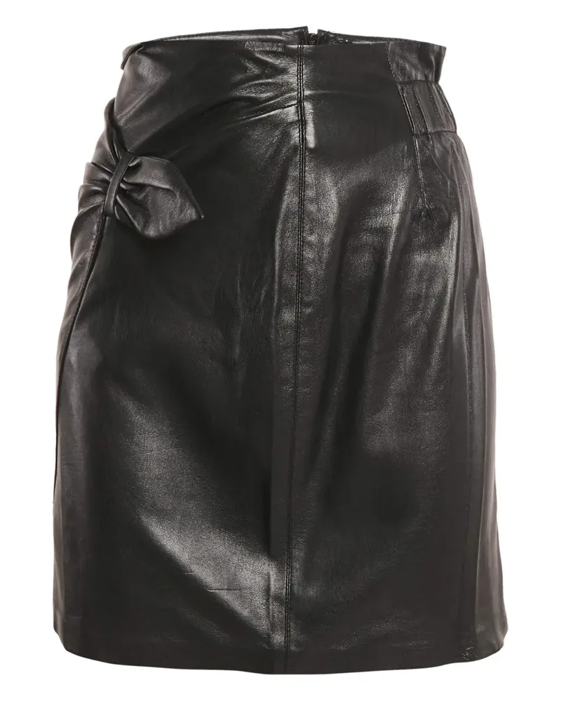 Nanushka Pre-owned Minirock aus Faux-Leder - Schwarz Schwarz