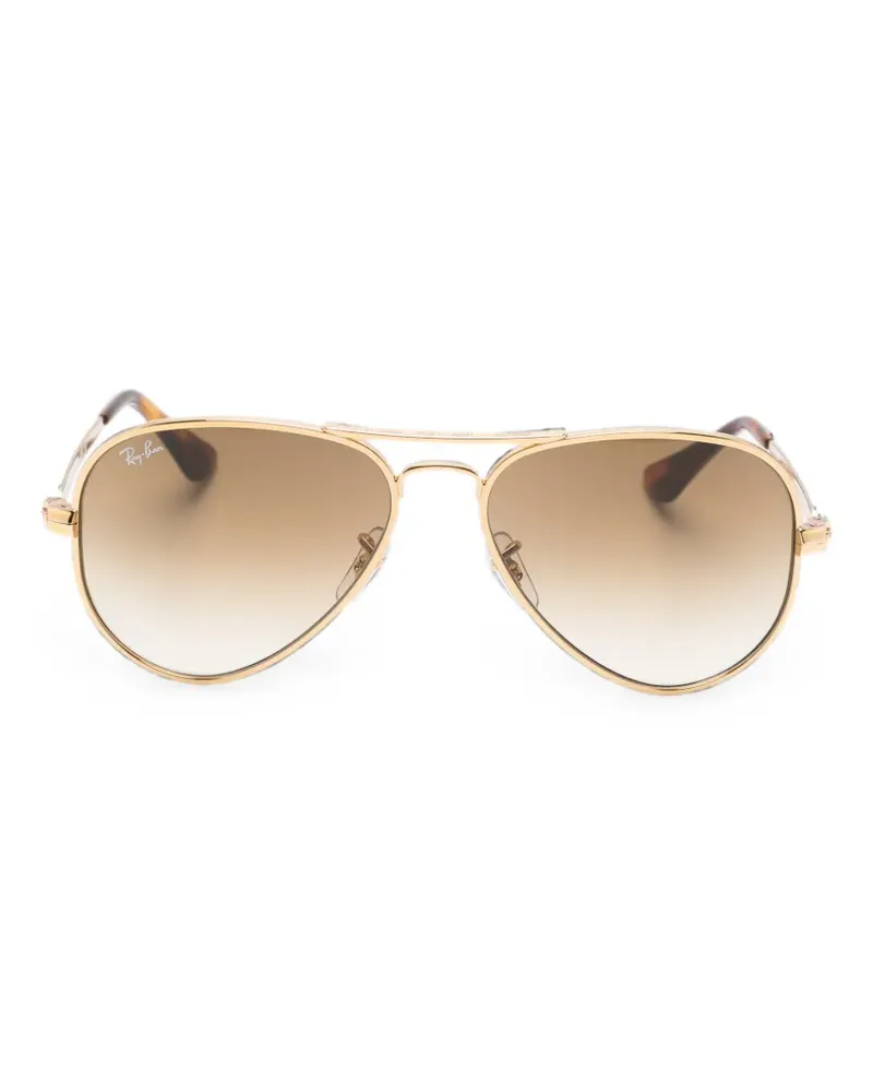 Ray Ban pilot-frame double-bridge sunglasses - Gold Gold
