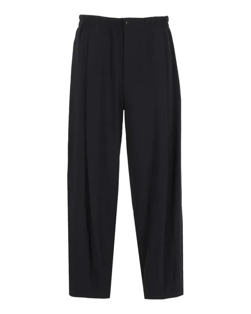 Giorgio Armani virgin-wool pleated trousers - Schwarz Schwarz