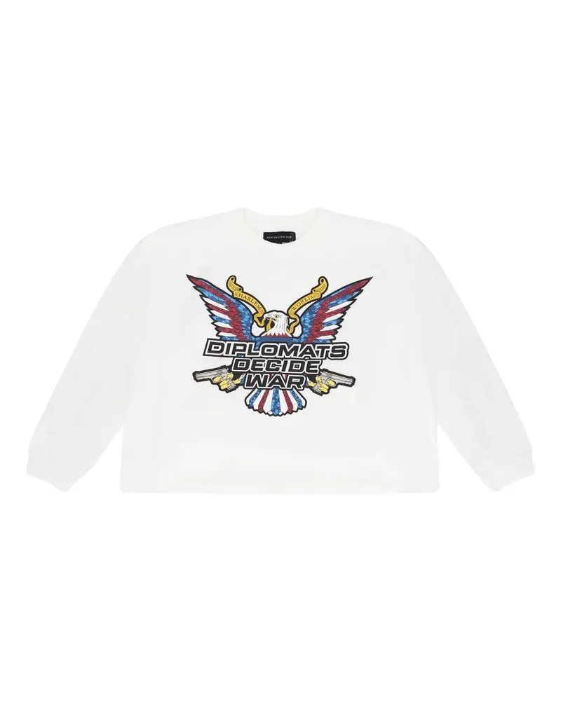 WHO DECIDES WAR Diplomats decide graphic sweatshirt - Weiß Weiß