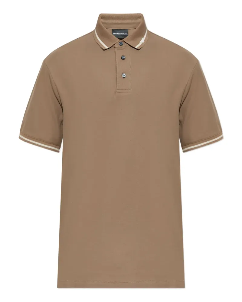Emporio Armani Poloshirt mit Kontrastdetail - Nude Nude
