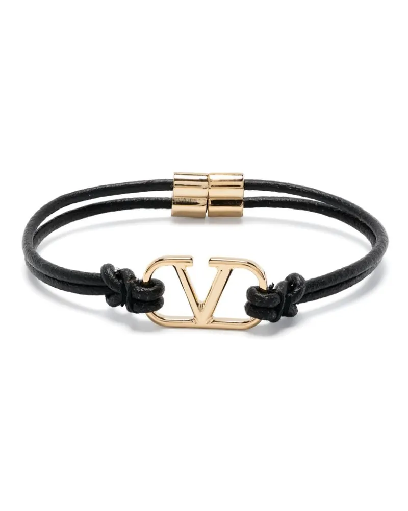 Valentino Garavani VLogo Signature Lederarmband Schwarz