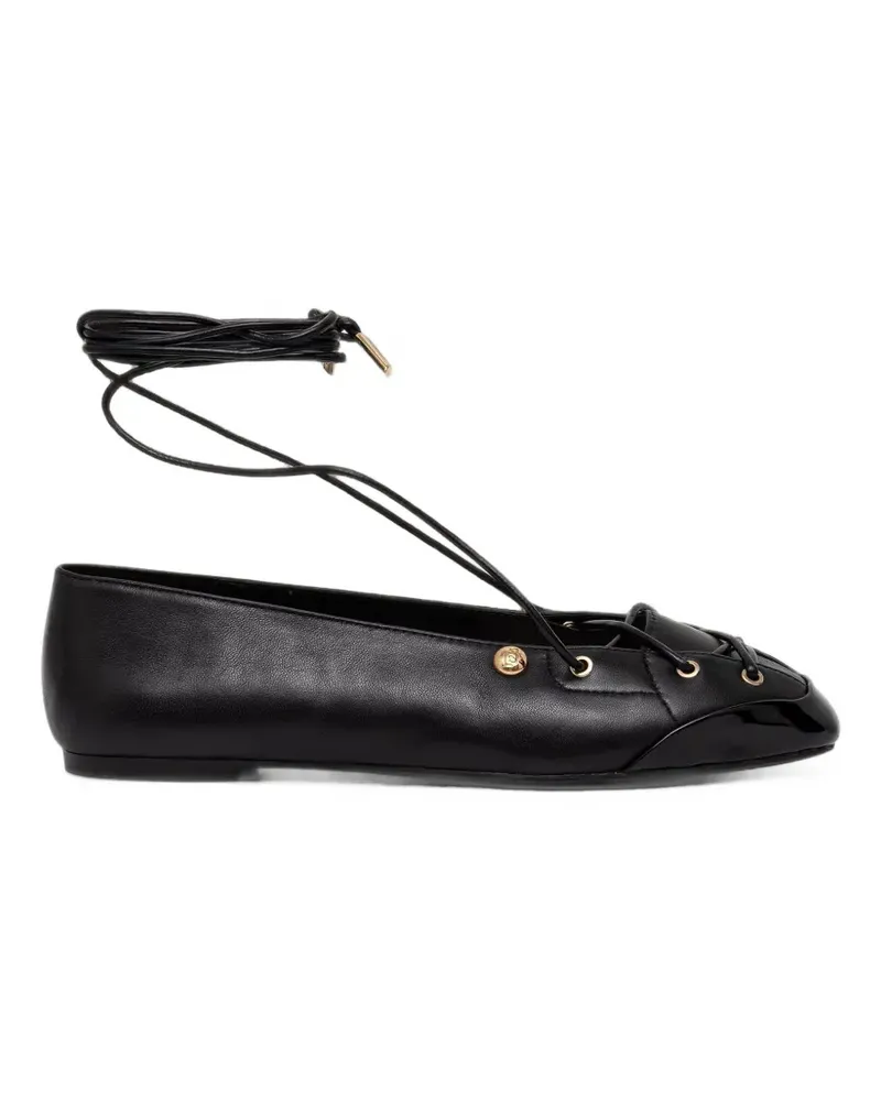 Liu Jo lace-up ballet flats - Schwarz Schwarz
