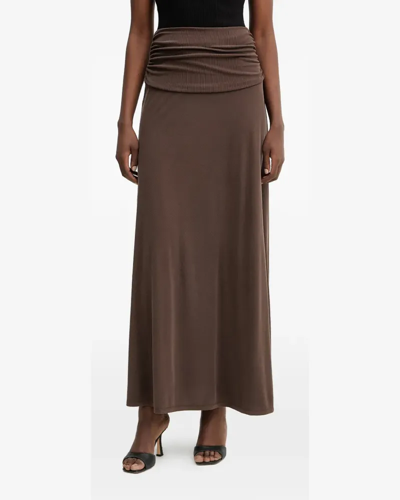 Guess Milena gathered-detail midi skirt - Braun Braun